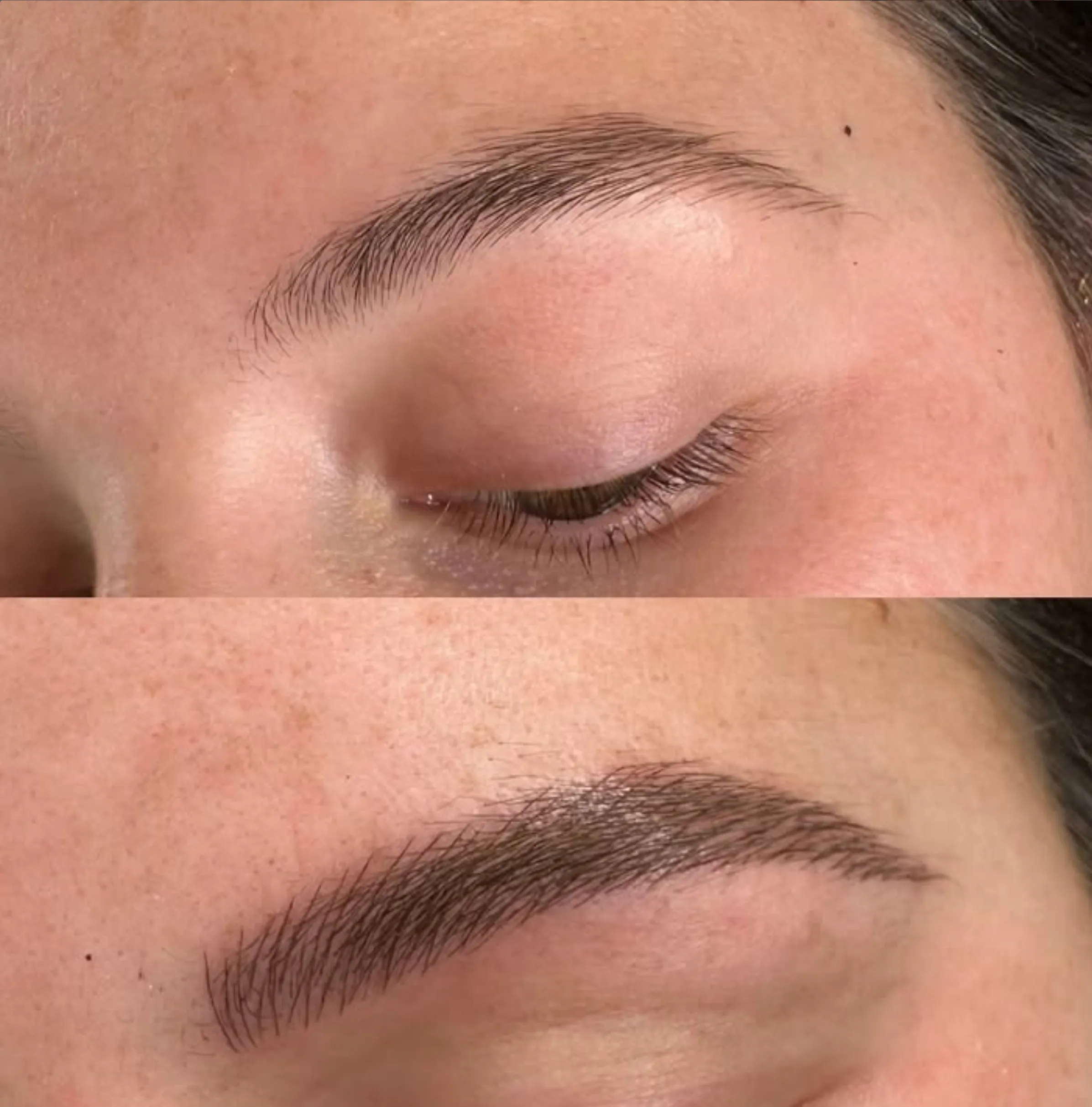 microblading healing pain